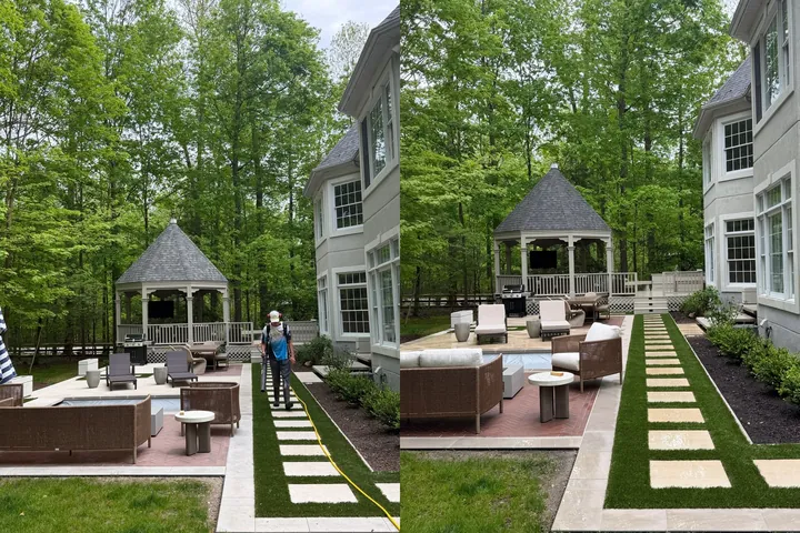 A Chagrin Falls Pool Deck That's Ready for Summer — All Summer - job photo by Patty's Pressure Washing