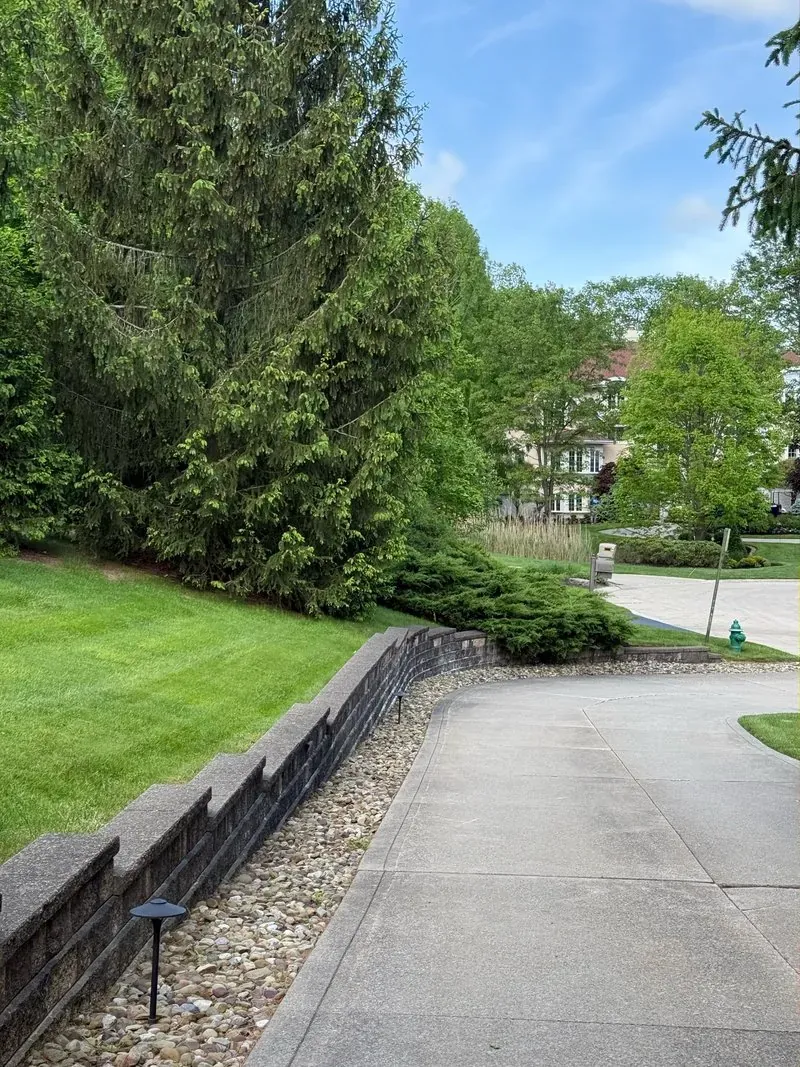 Concrete driveway in Pepper Pike, Ohio - borders Beachwood, before cleaning